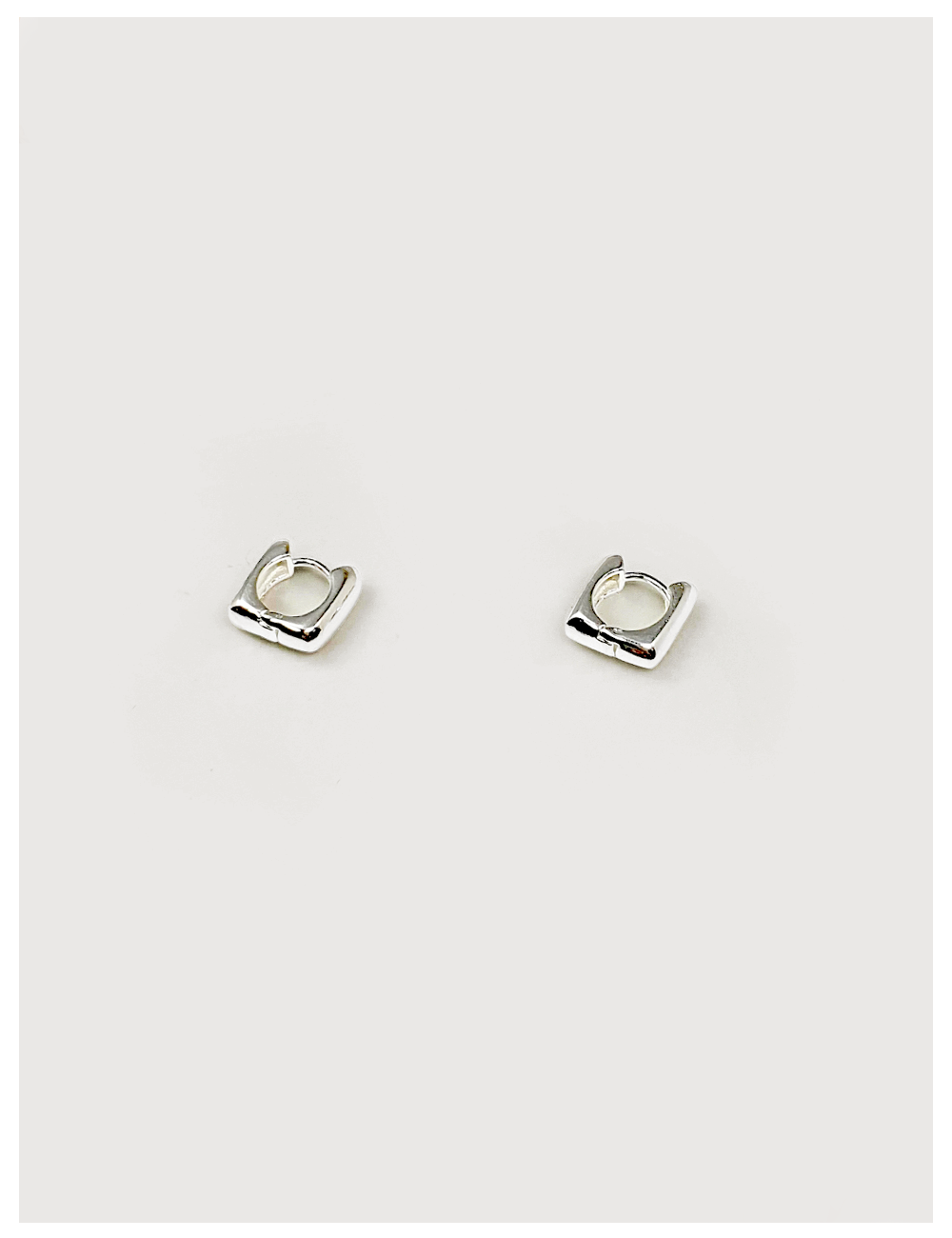 SOFT SQUARE Silver Earring(원터치 스타일)