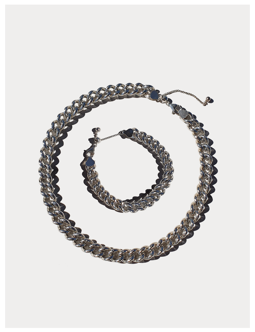 럭셔리 볼드 체인 목걸이&amp;팔찌(Luxury Bold Chain Necklace &amp; Bracelet)