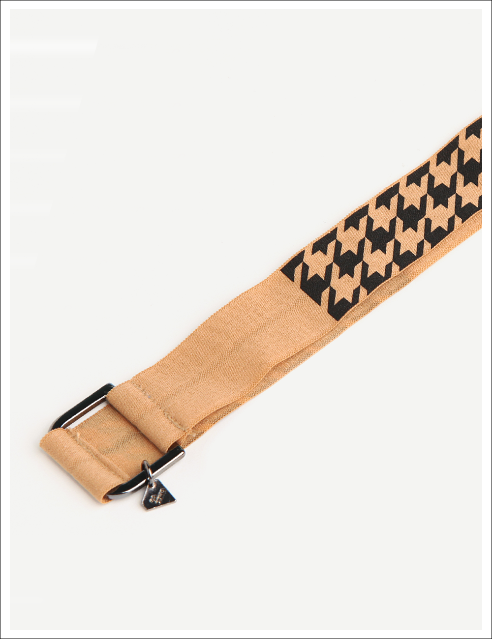 Hounds tooth Check Hair tie Band / Beige