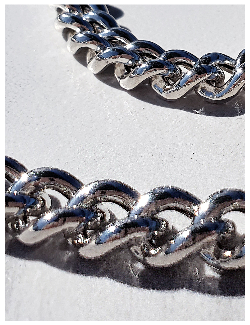 실버 럭셔리 볼드 체인 목걸이&amp;팔찌 세트(Silver Luxury Bold Chain Necklace &amp; Bracelet Set)